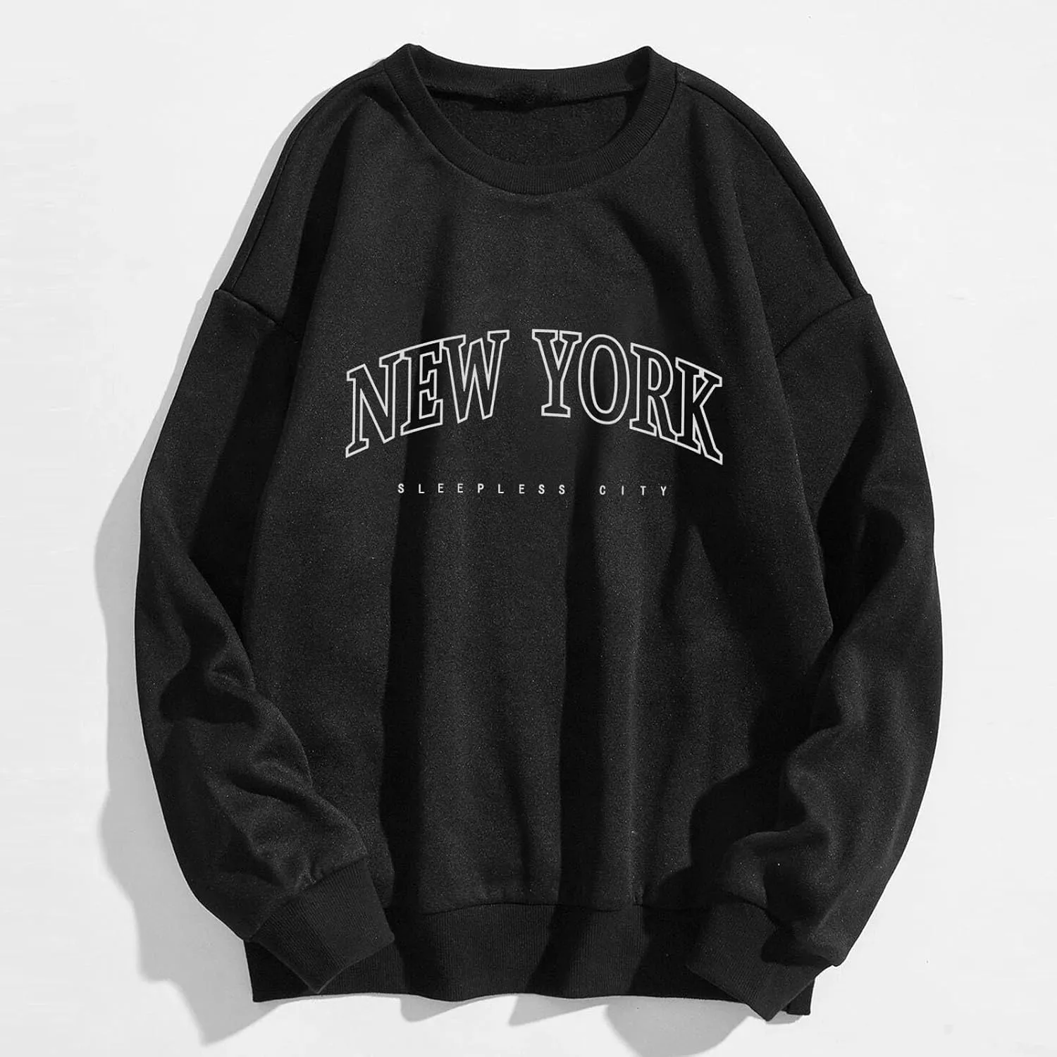 New York Sweatshirts For Women Crewneck Letter Graphic Vacation Shirt Oversized Long Sleeve Pullover Tops Harajuku Clothes
