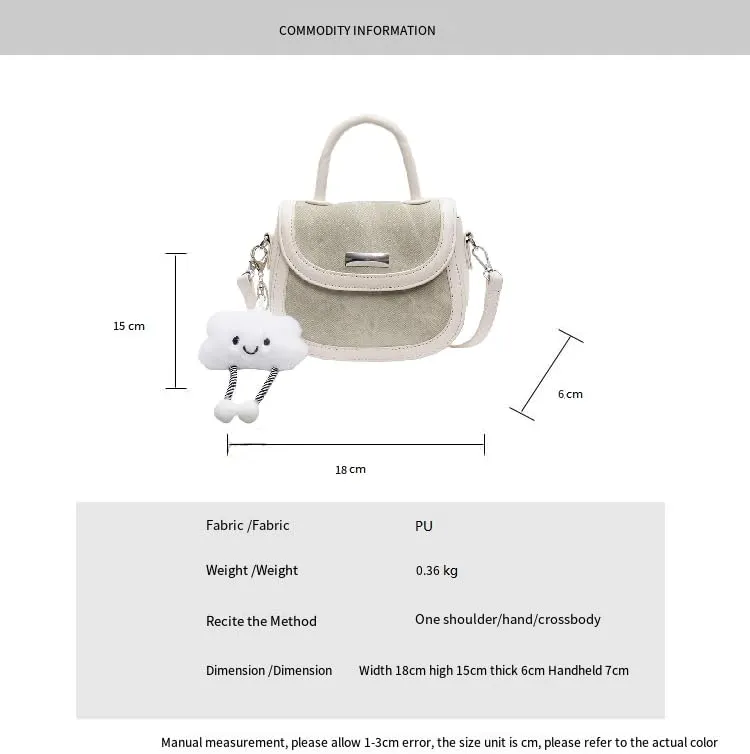 Niche Design Women's Fresh Handbags Messenger purses Fashion Contrast Color Semi-circular Saddle Bags