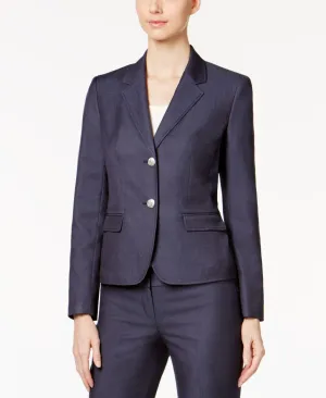 Nine West Women's Polished Denim 2Button Jacket