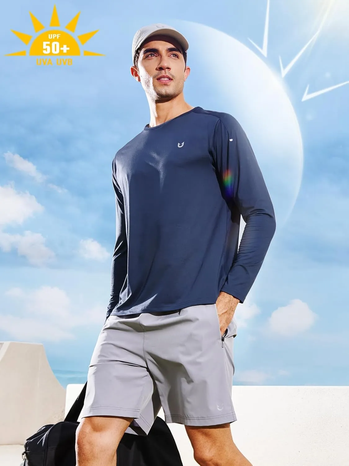 NORTHYARD Men's UPF 50  Sun Protection Shirts Long Sleeve Quick Dry Lightweight Shirt Fishing Hiking Rash Guard UV SPF
