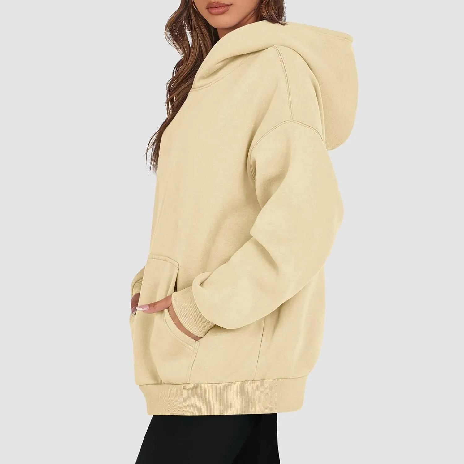Oversized Hoodies for Women Cute Fleece Hooded Sweatshirt Pullover Long Sleeve Fall Preppy Sweatshirts with Pockets
