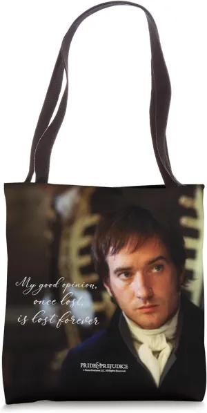 Pride & Prejudice Mr. Darcy My Good Opinion Movie Moment Tote Bag