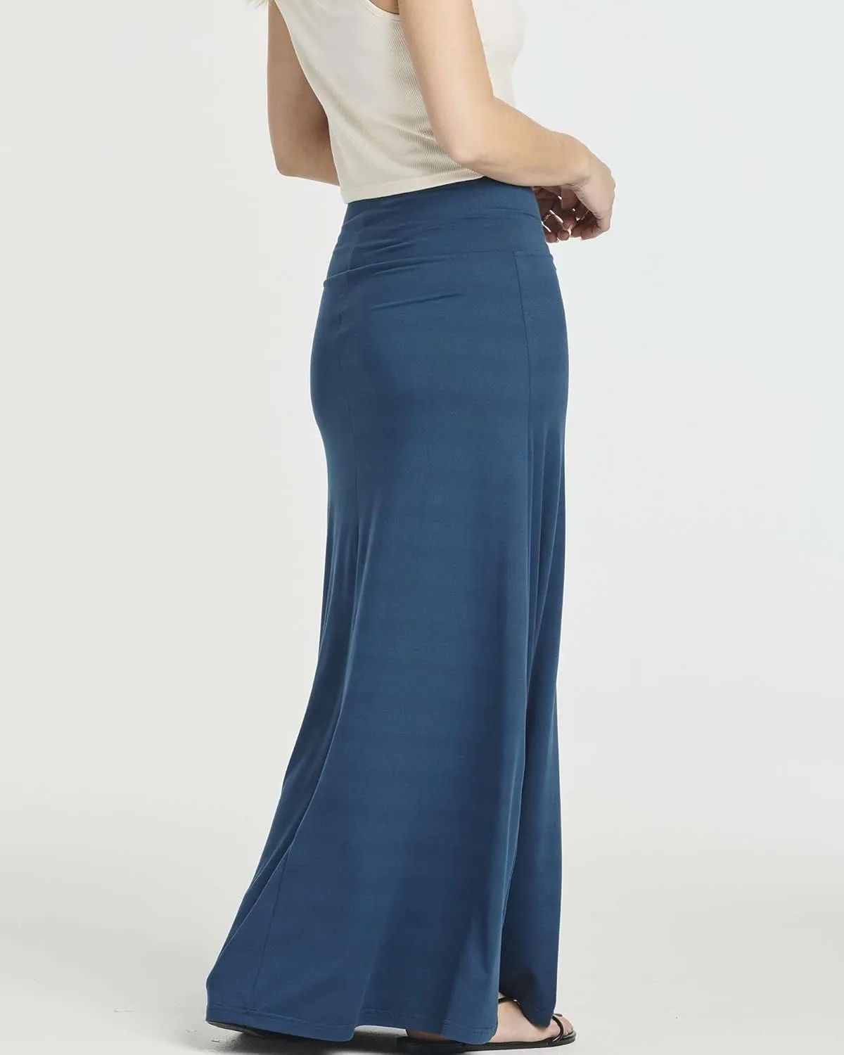 Real Essentials 3 Pack: Women's Ultra-Soft Flowy Maxi High Waisted Long Skirts (Available in Plus Size)