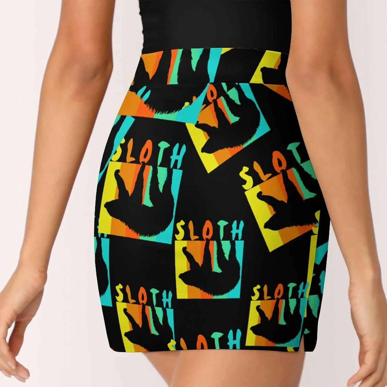 Retro Sloth Women's Skort Athletic Skirt Golf Skorts A-line Skirts with Built-in Shorts Pockets