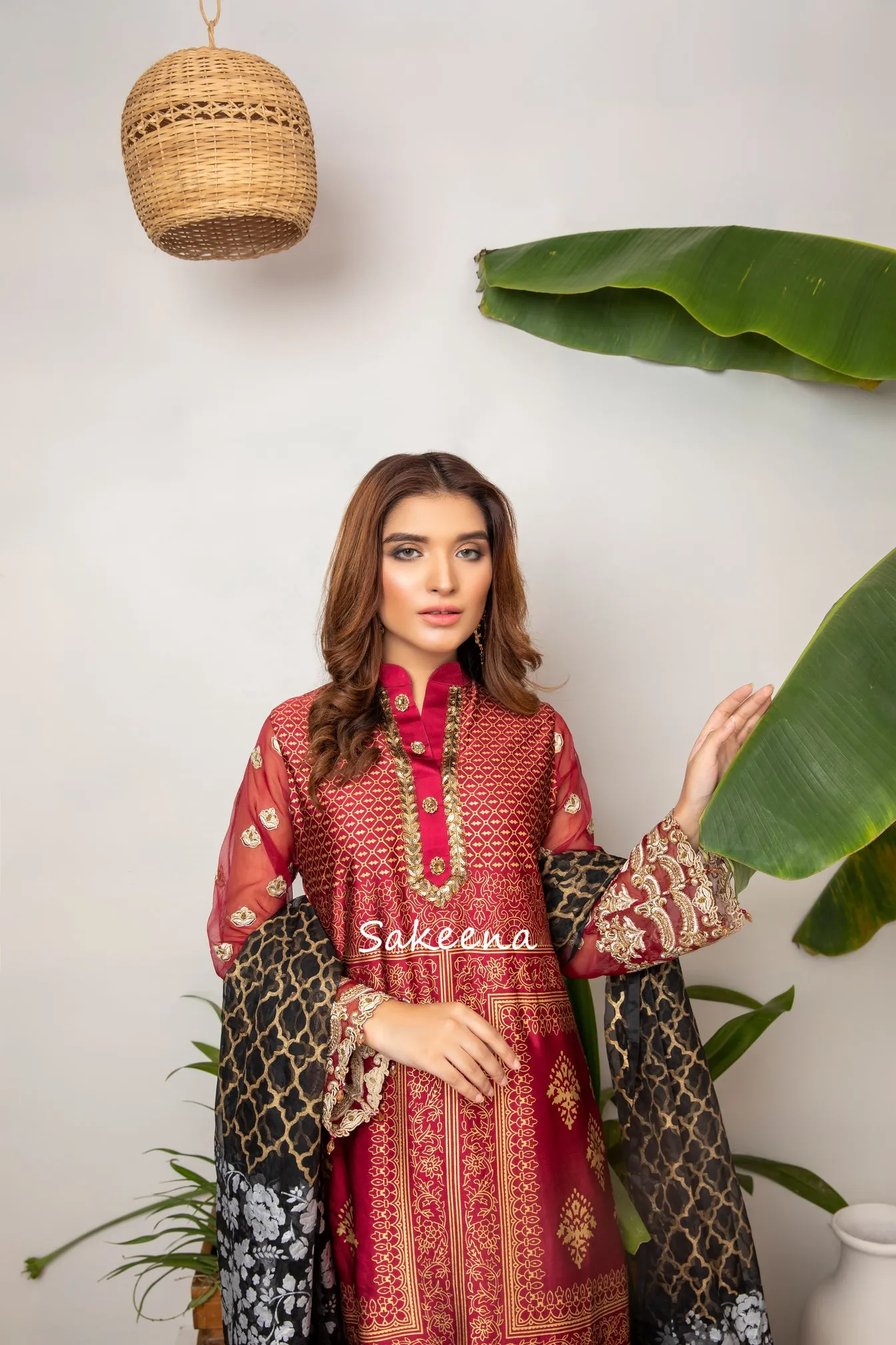 Silk Block Printed Ready to Wear Dress by Sakeena Hasan 06