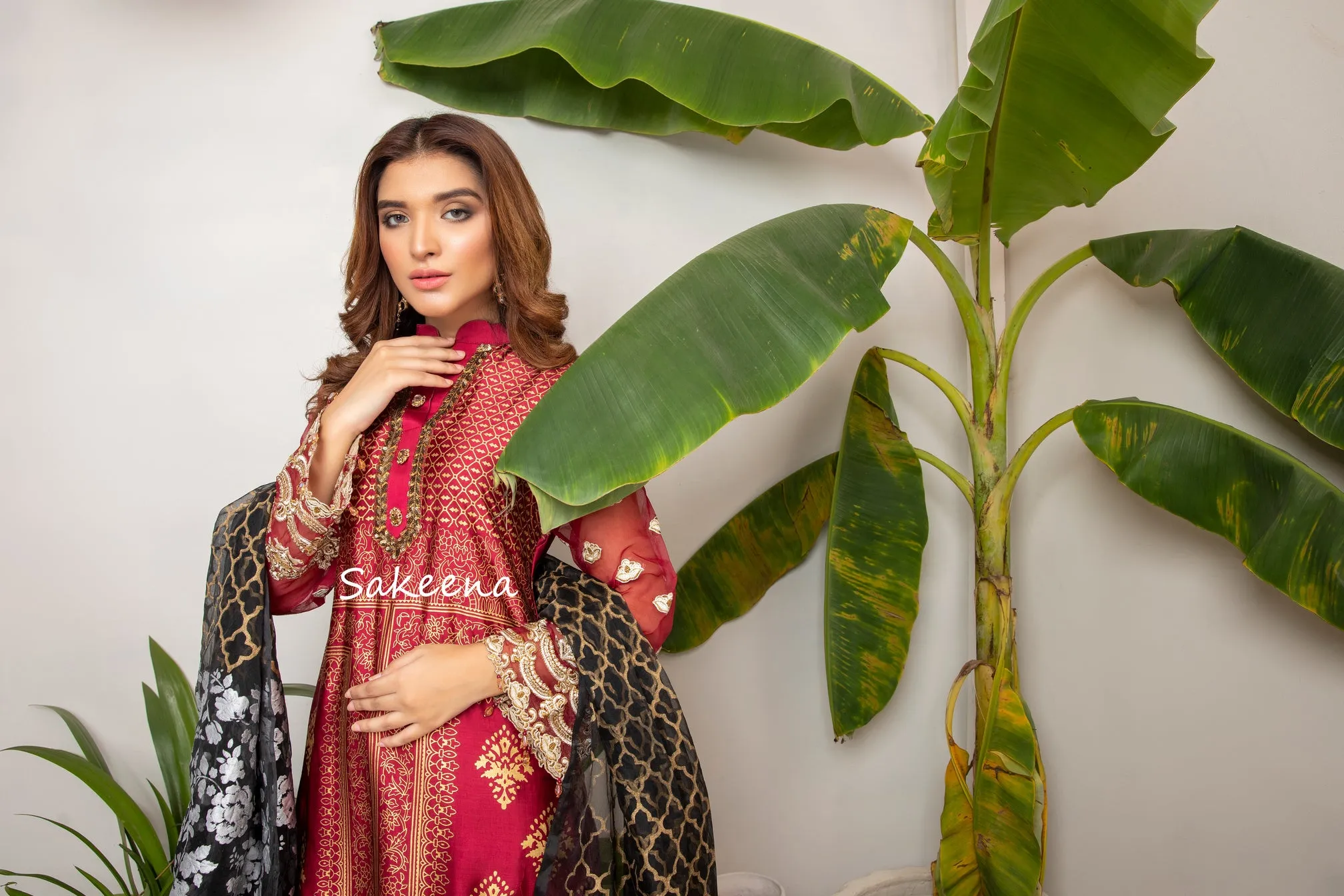 Silk Block Printed Ready to Wear Dress by Sakeena Hasan 06