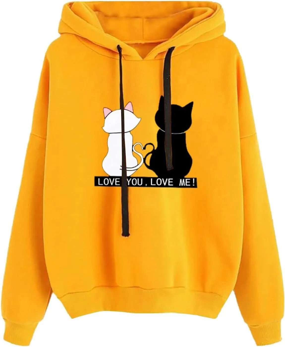 SMIDOW Women's Casual Hooded Sweatshirts 2023 Fall Fashion Clothes Fleece Fall Teen Girl Y2K Hoodies Pullover Tops
