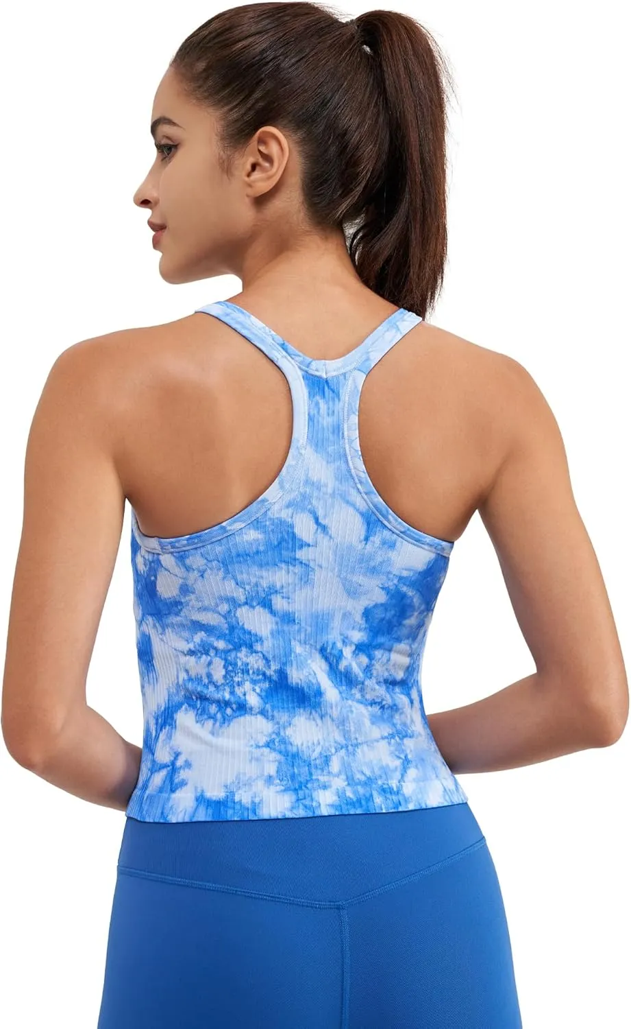 sphinx cat Ribbed Workout Short Racerback Tank Tops for Women with Built in Bra