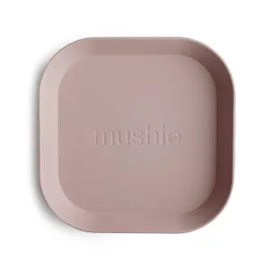 Square Dinnerware Plates, Set of 2 (Blush)
