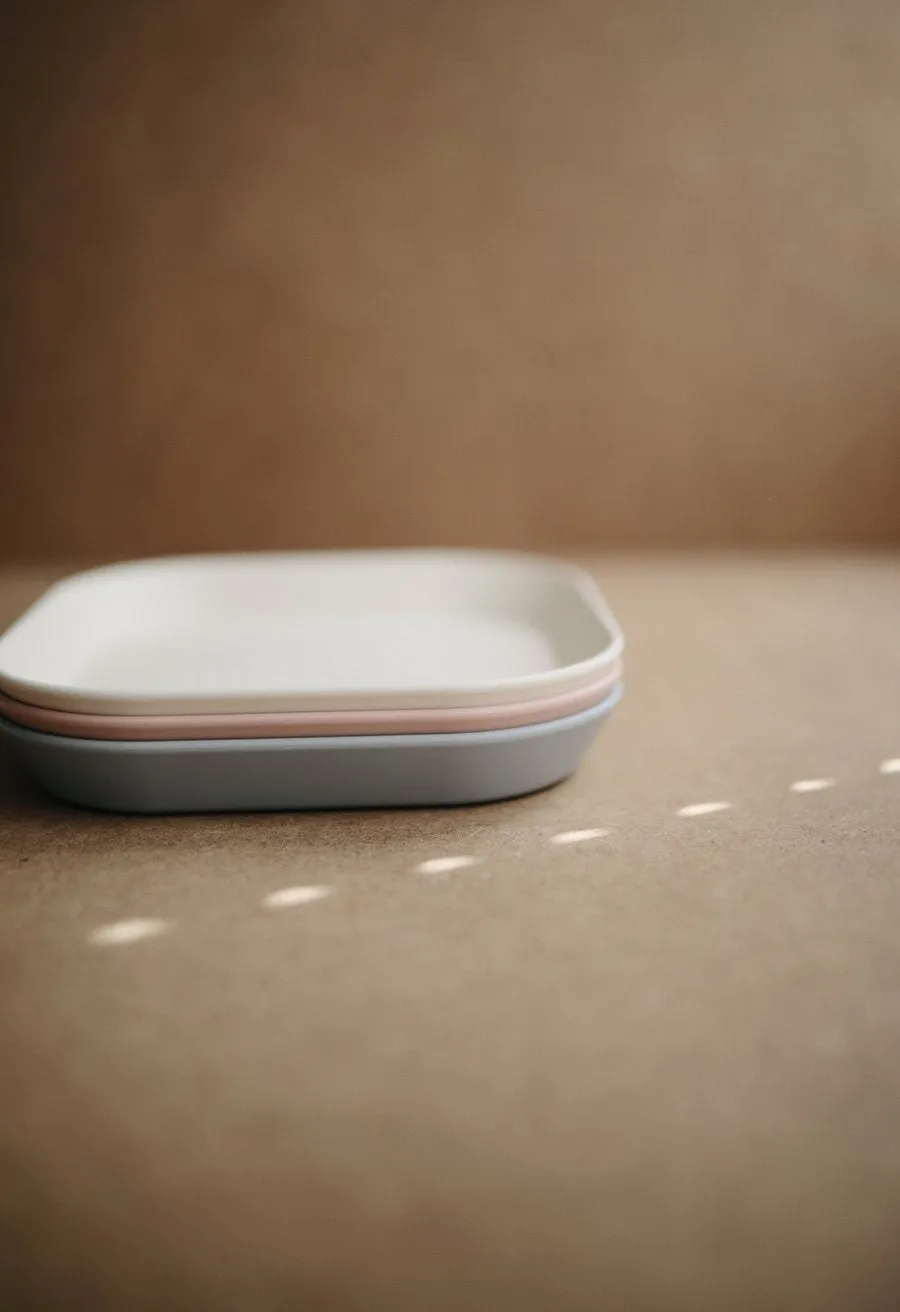 Square Dinnerware Plates, Set of 2 (Cloud)