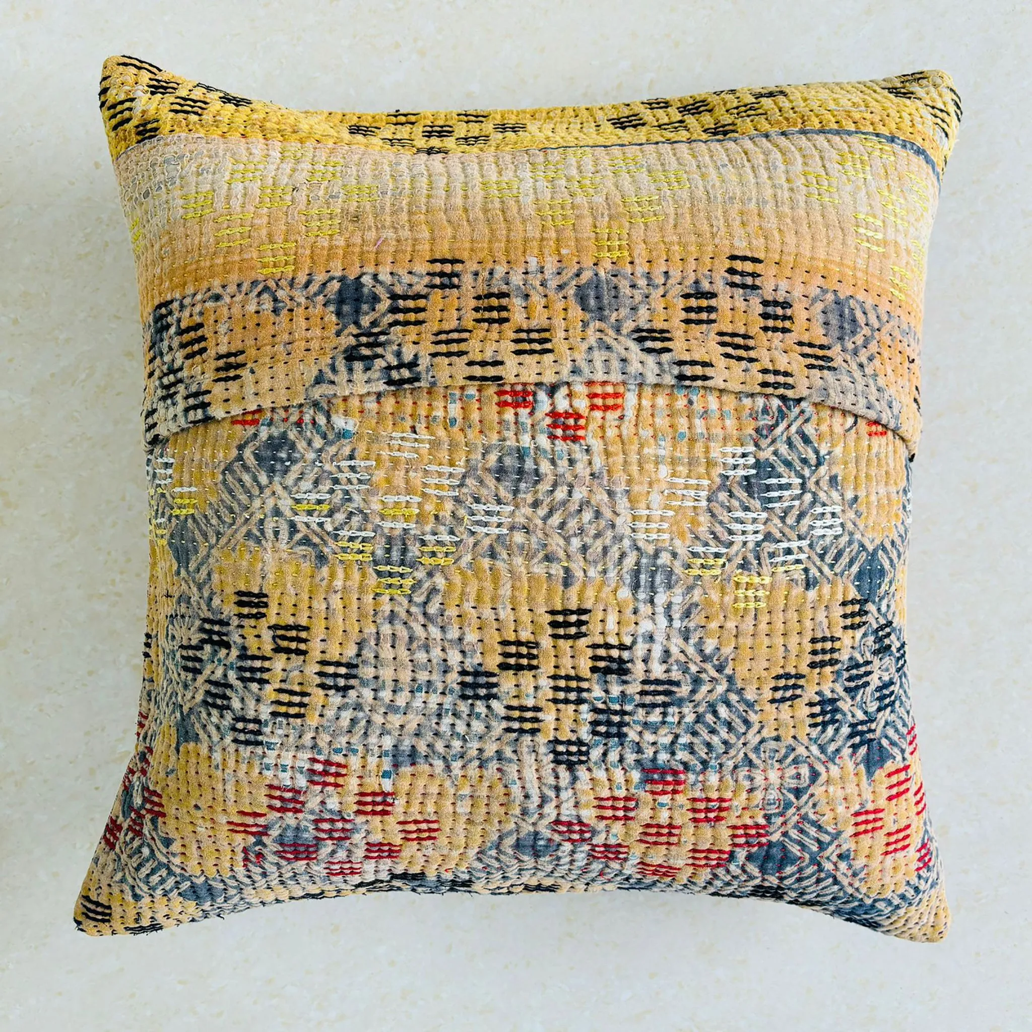 Sundar Embroidery Silk Cushion- 025