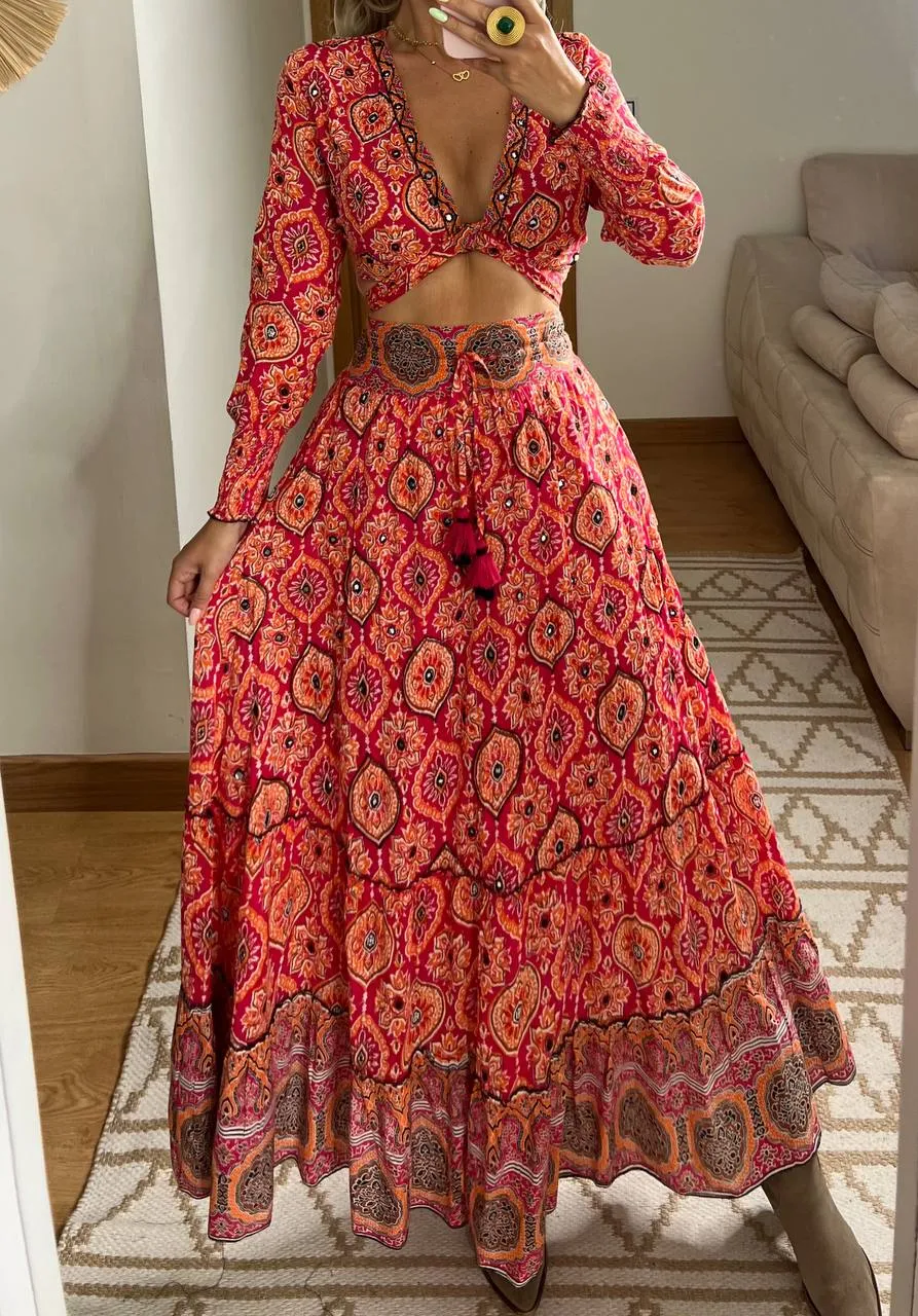 Two Pieces Bohemian dress