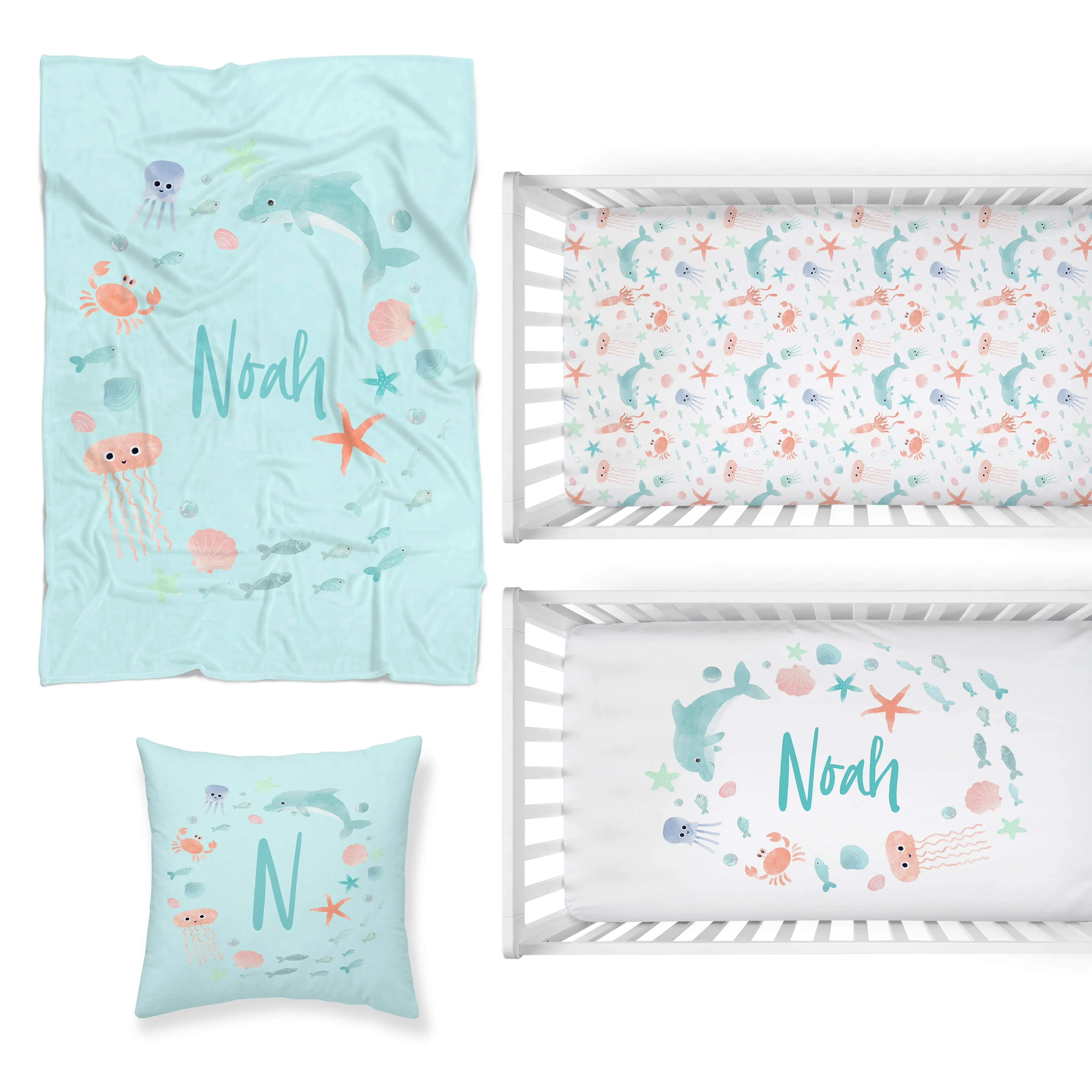 Under the Sea Nursery Starter Crib Bedding Set