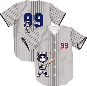 Unisex Retro Cute Baseball-Cat 99/2 Baseball Jersey
