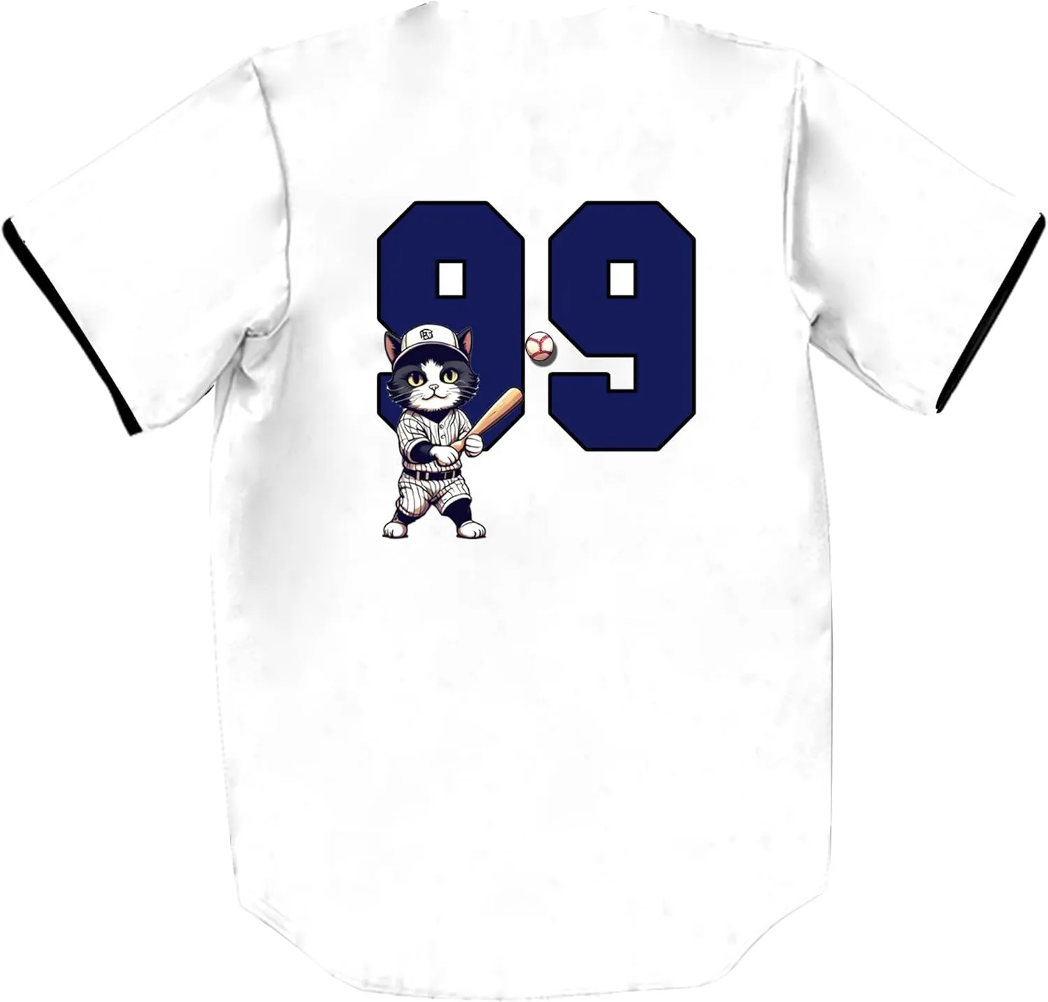 Unisex Retro Cute Baseball-Cat 99/2 Baseball Jersey