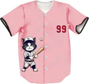 Unisex Retro Cute Baseball-Cat 99/2 Baseball Jersey