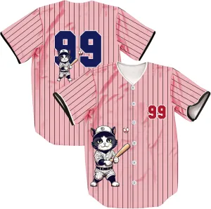 Unisex Retro Cute Baseball-Cat 99/2 Baseball Jersey