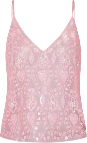 Women Y2K Sequin Cami Top Sexy V Neck See Through Tank Tops Cute Sparkle Camisole Vest Summer Going Out Tops