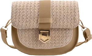 Women's Bag Braided Bag Simple Small Fresh Single Shoulder Crossbody Bag Saddle Bag Tote Bag Large
