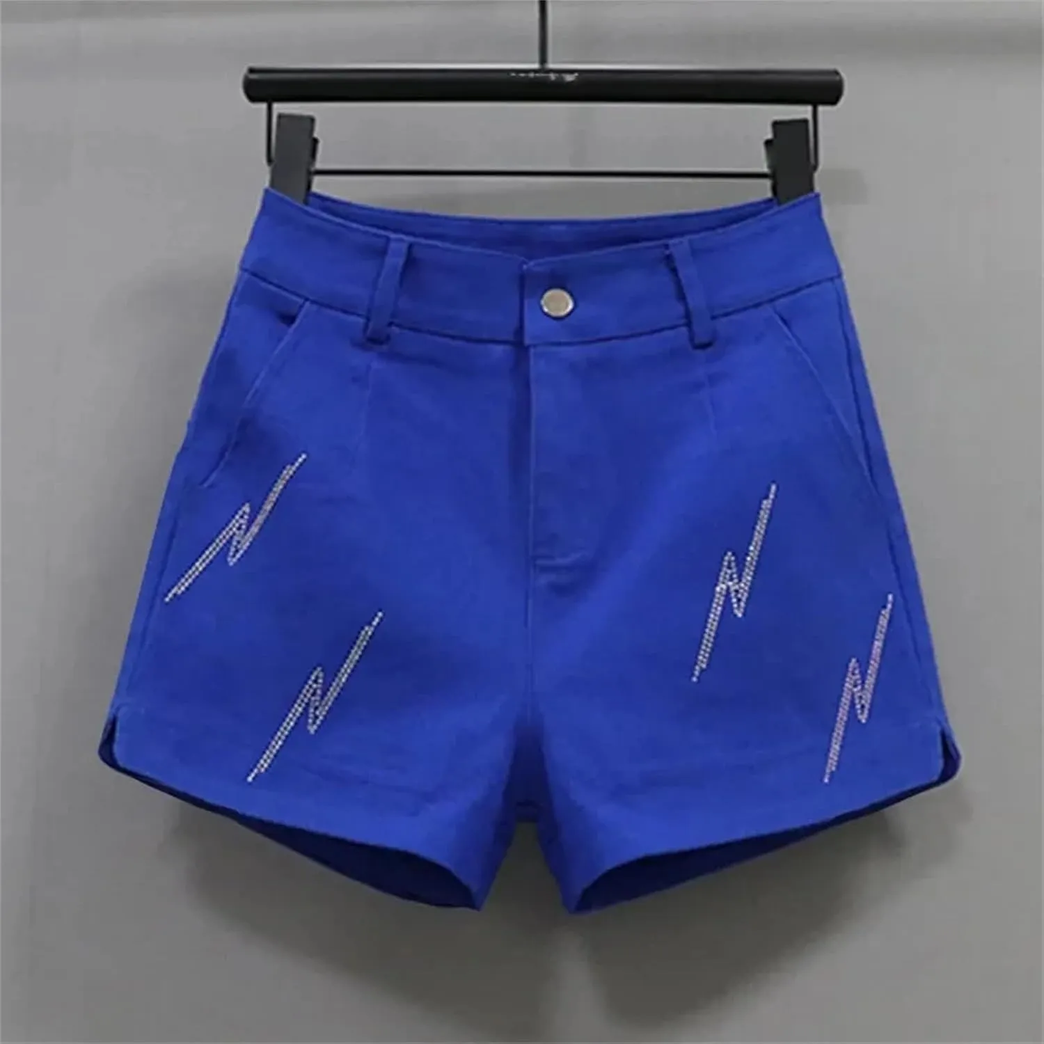 Womens Black Denim Shorts High Waist Slim A-Line Spring Summer Casual Hot Pants