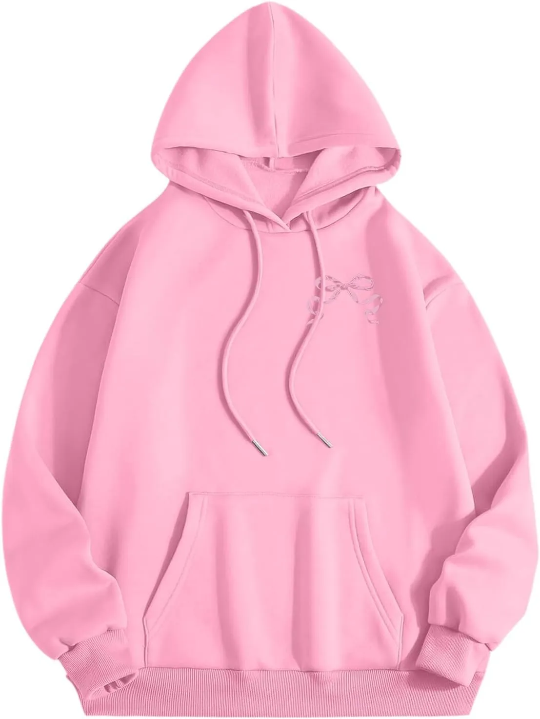 Womens Cute Hoodies Pink Hoodie Oversized Letter Print Graphic Hoodies For Women Long Sleeve Preppy Sweatshirt
