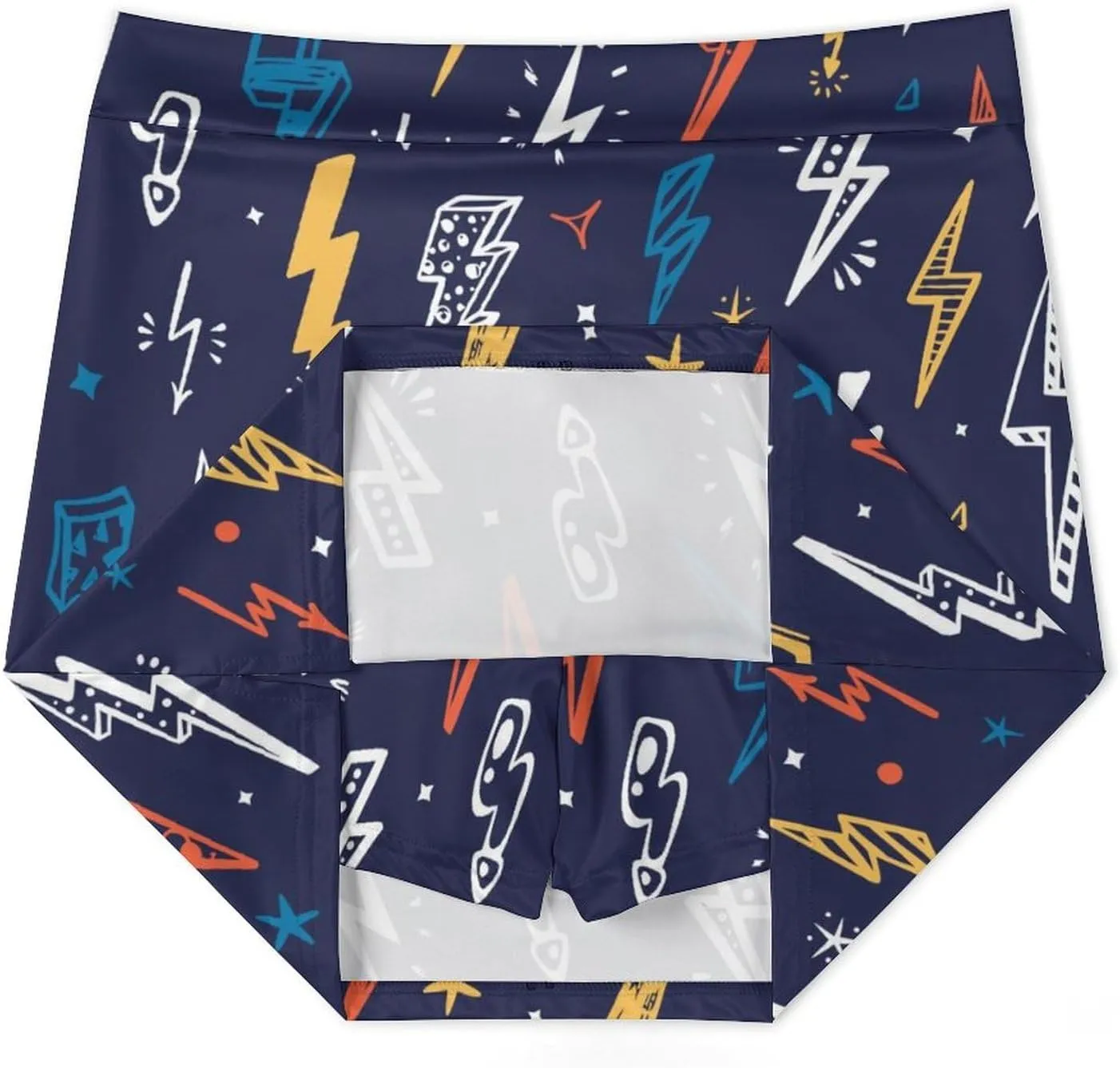 Women's Golf Tennis Skirts Yellow Light Bulb Pattern Inner Shorts High Waisted with Pocket Skort