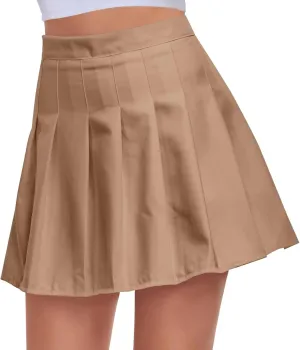 Women's High-Waisted Pleated Skirt with Shorts Mini Tennis Athletic Golf Skirts Girls Skater Skorts Cheer Uniform
