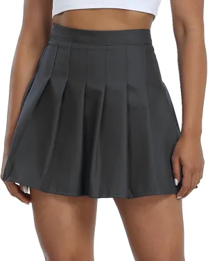 Women's High-Waisted Pleated Skirt with Shorts Mini Tennis Athletic Golf Skirts Girls Skater Skorts Cheer Uniform