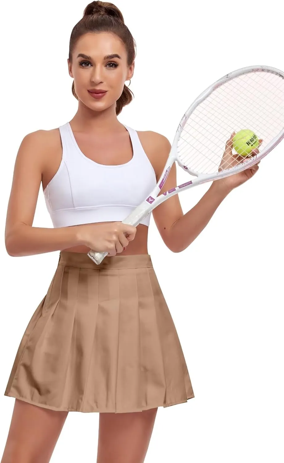 Women's High-Waisted Pleated Skirt with Shorts Mini Tennis Athletic Golf Skirts Girls Skater Skorts Cheer Uniform