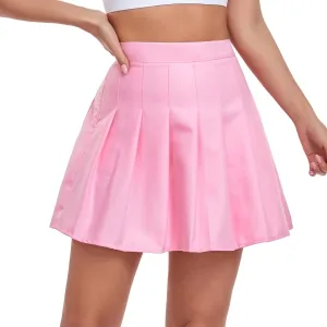 Women's High-Waisted Pleated Skirt with Shorts Mini Tennis Athletic Golf Skirts Girls Skater Skorts Cheer Uniform