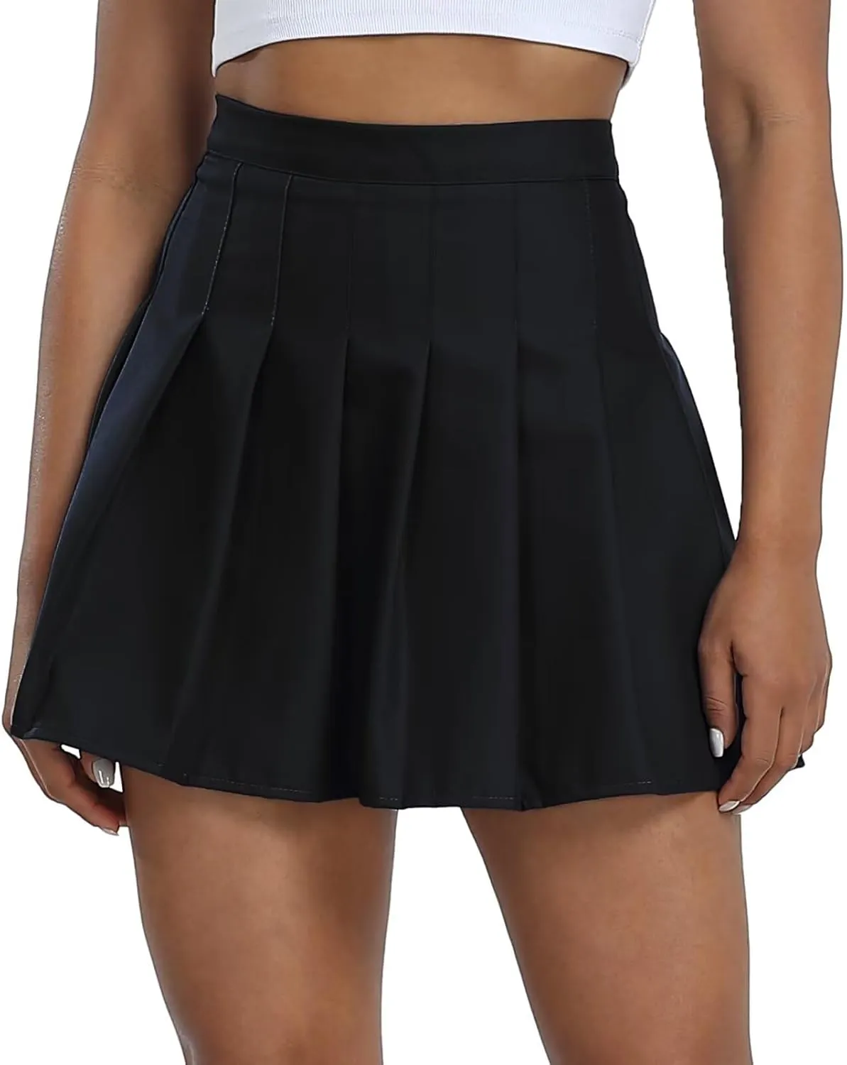 Women's High-Waisted Pleated Skirt with Shorts Mini Tennis Athletic Golf Skirts Girls Skater Skorts Cheer Uniform