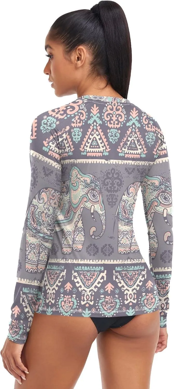 Women's Rash Guard Shirts, UPF 50  Long Sleeve Swimsuit Top Bathing Suit XS-XXL