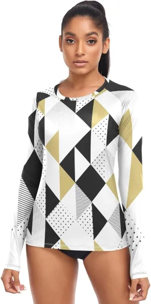 Women's Rash Guard Shirts, UPF 50  Long Sleeve Swimsuit Top Bathing Suit XS-XXL