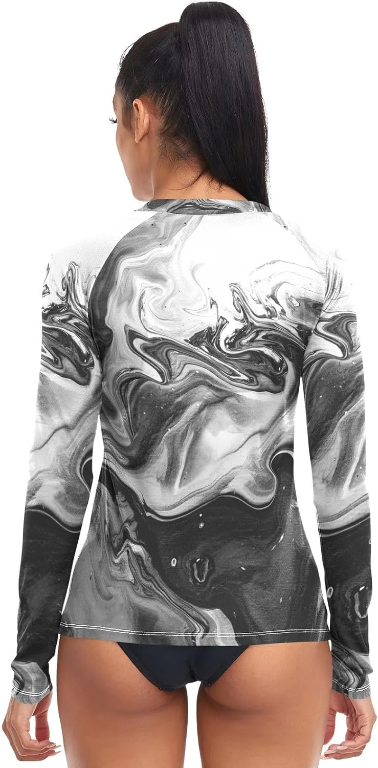 Women's Rash Guard Shirts, UPF 50  Long Sleeve Swimsuit Top Bathing Suit XS-XXL