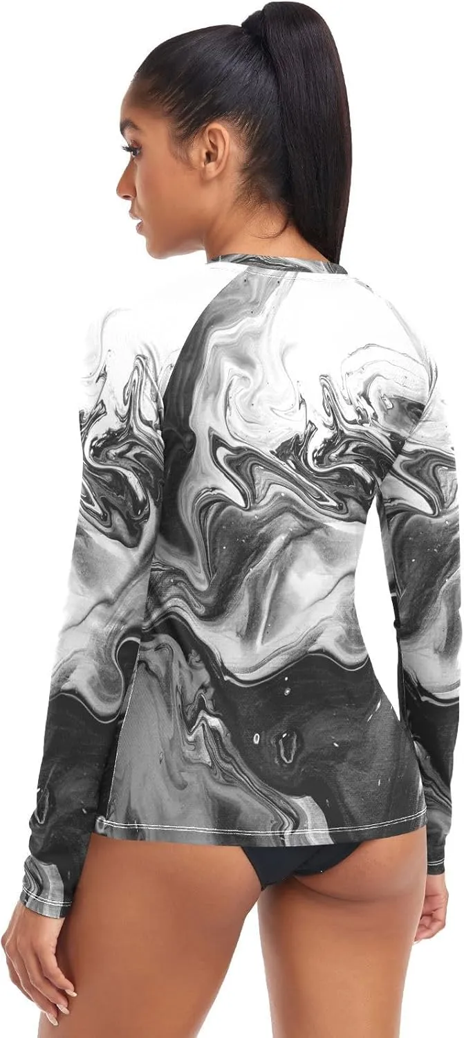 Women's Rash Guard Shirts, UPF 50  Long Sleeve Swimsuit Top Bathing Suit XS-XXL
