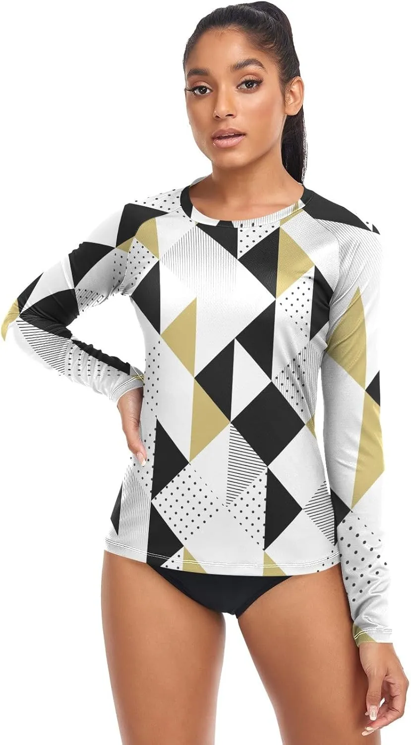 Women's Rash Guard Shirts, UPF 50  Long Sleeve Swimsuit Top Bathing Suit XS-XXL
