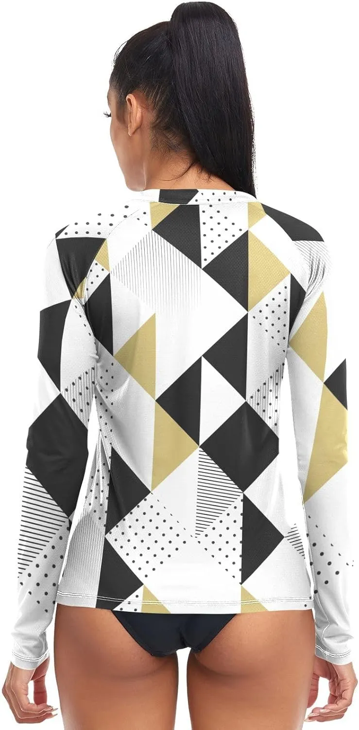 Women's Rash Guard Shirts, UPF 50  Long Sleeve Swimsuit Top Bathing Suit XS-XXL