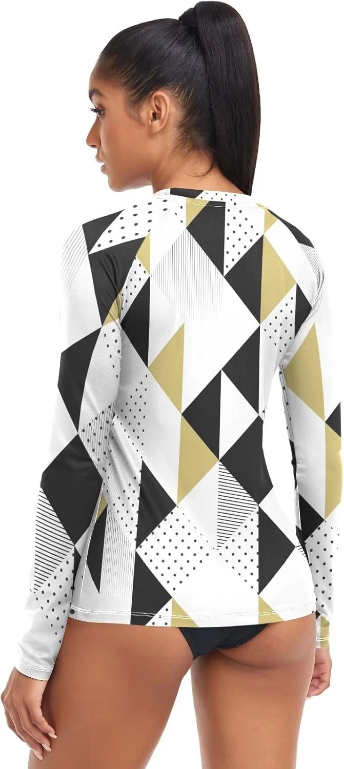 Women's Rash Guard Shirts, UPF 50  Long Sleeve Swimsuit Top Bathing Suit XS-XXL