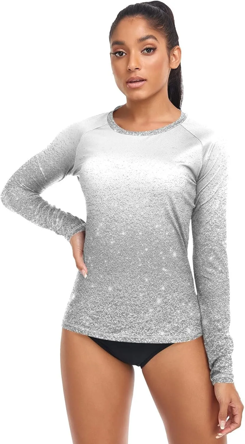 Women's Rash Guard Shirts, UPF 50  Long Sleeve Swimsuit Top Bathing Suit XS-XXL