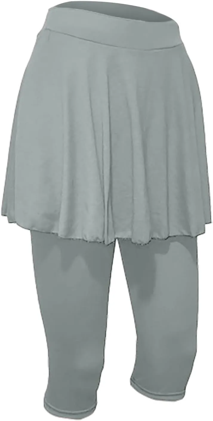 Womens Skirted Leggings 2025 Tummy Control High Waist Tennis Golf Skorts Capris Gym Tennis Yoga Legging with Skirts