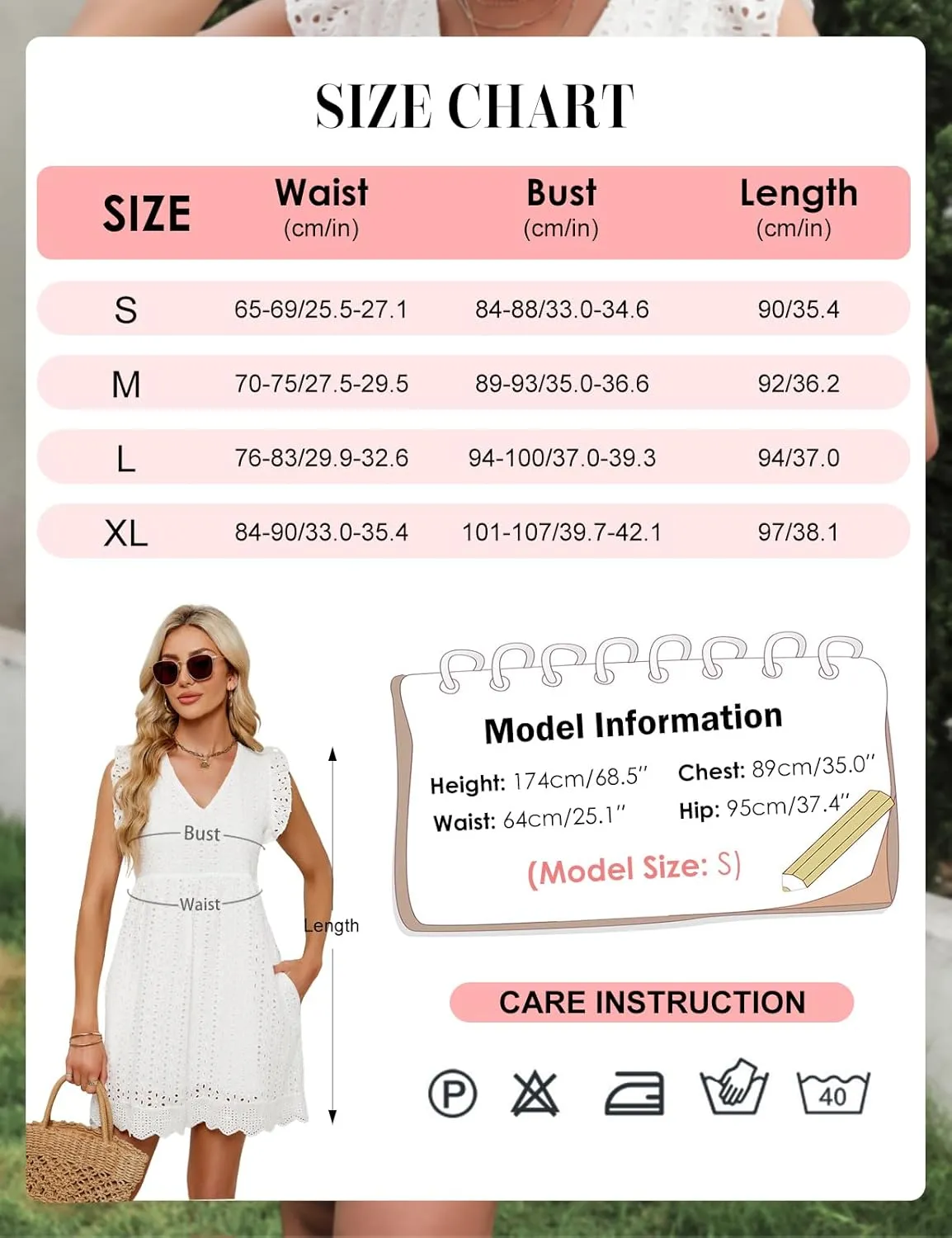 Women's Summer Dresses 2025 Beach Casual V Neck Loose Sundress Ruffle Sleeve Mini Dress with Pockets