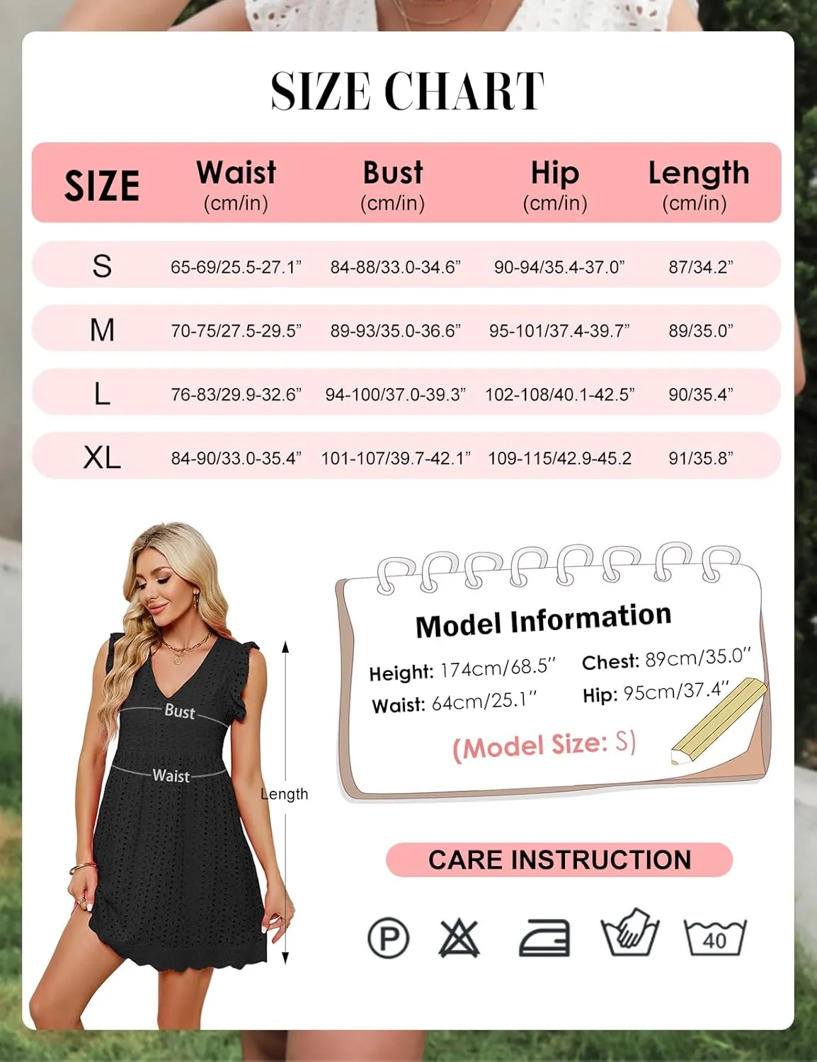 Women's Summer Dresses 2025 Beach Casual V Neck Loose Sundress Ruffle Sleeve Mini Dress with Pockets