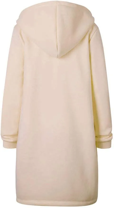 Women's Zip Up Hoodies Oversized Fleece Open Front Hooded Long Sweatshirts Casual Long Sleeve 2024 Fall Jacket Coat