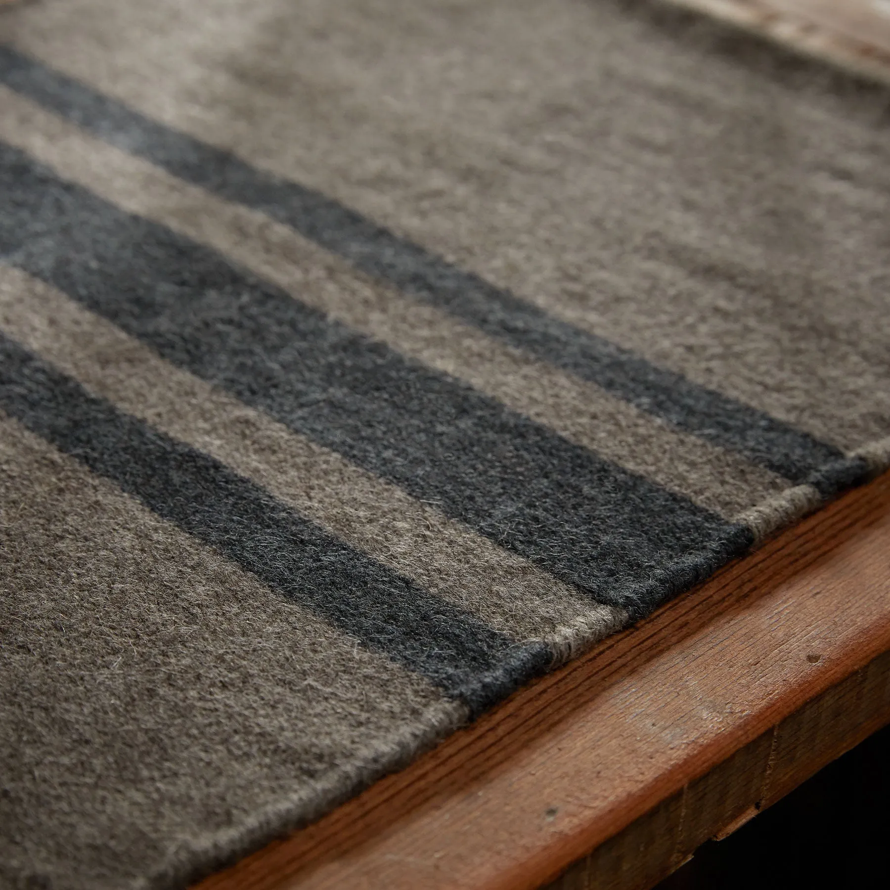 Wool Striped Placemat - Flint/Anthracite