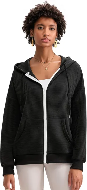 Yuemengxuan Womens Zip Up Hoodies Long Sleeve Oversized Sweatshirts Casual Jackets Sweater Spring Outfits 2025 Fashion